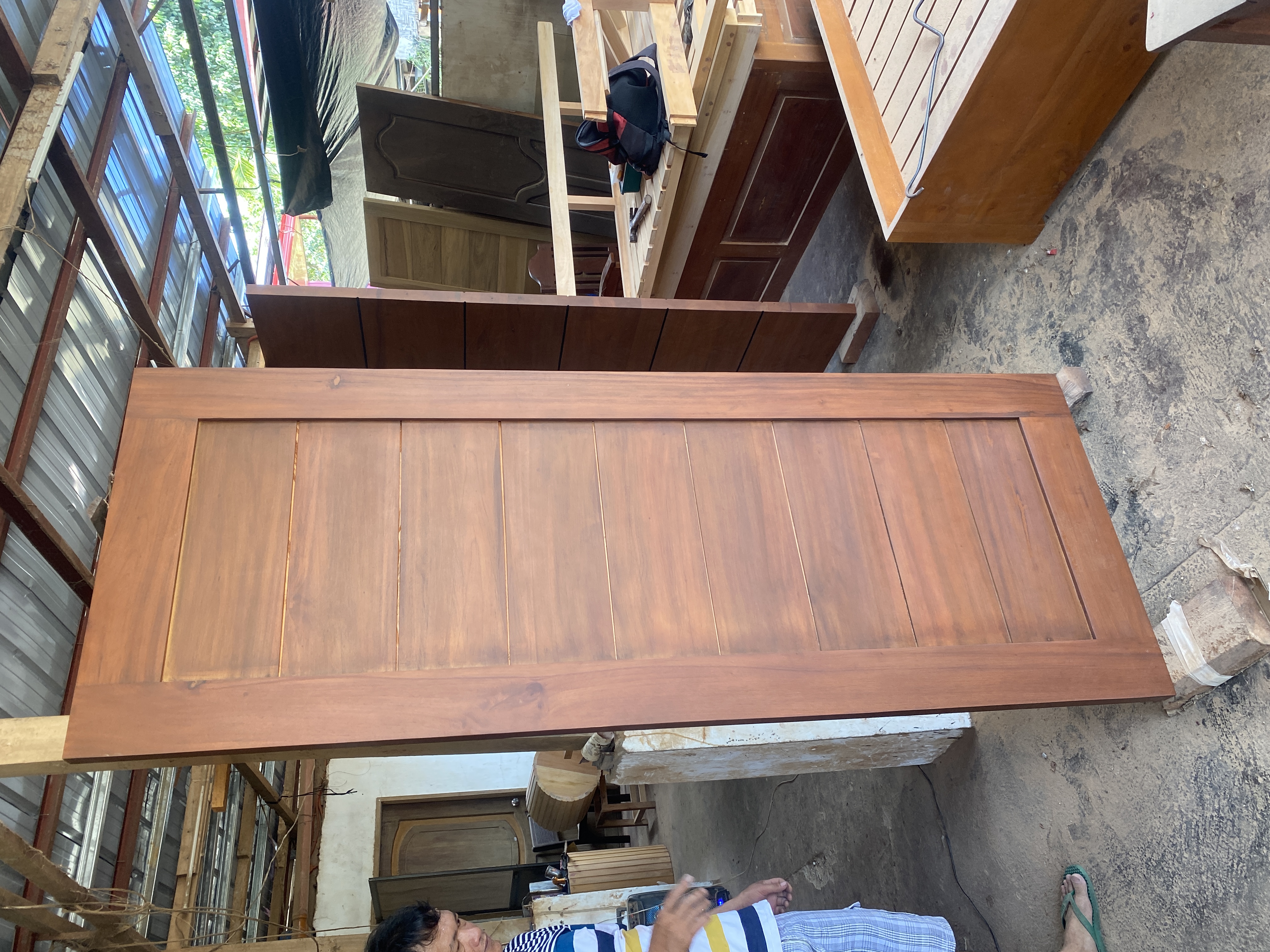 Handcrafted wooden door by A & V Furniture